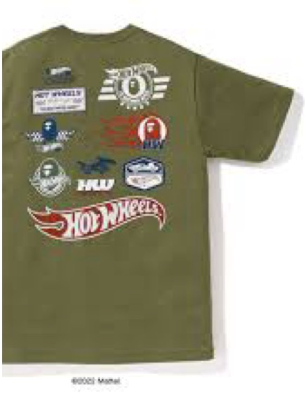 Bape x Hot Wheels Green Hot Wheels big logo collage Short Sleeve Tee - Picture 12 of 13
